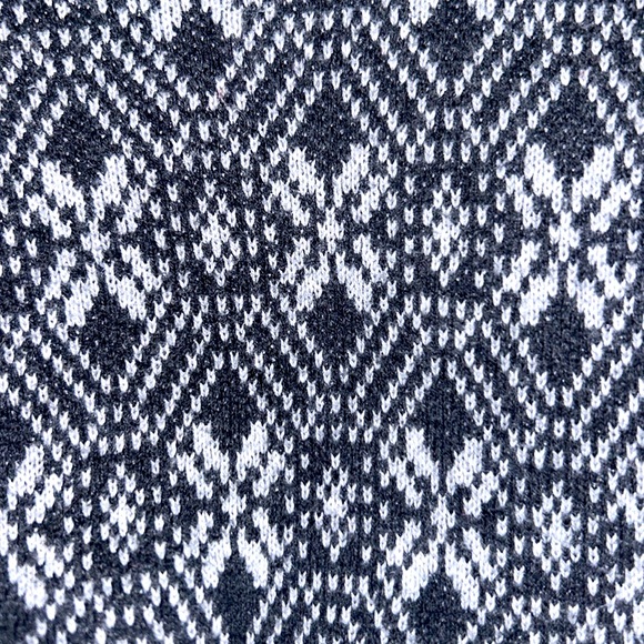 IF IT WERE ME Sweater DRESS Cowl Neck Dark GRAY/WHITE Printed Design Size SMALL - Picture 4 of 8